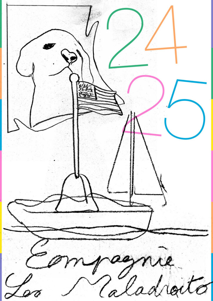 Affiche saison Compagnie les Maladroits @ Pithon+Faurel